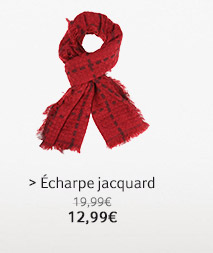 > Écharpe jacquard : 12,99€